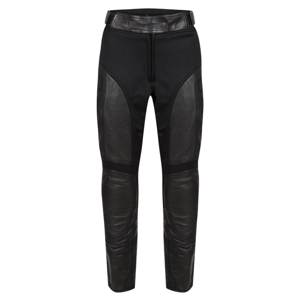 Fiona Leather motorcycle Pants Black