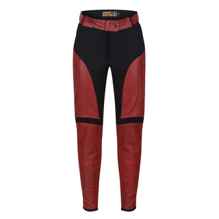 MotoGirl Fiona Leather Pants Red